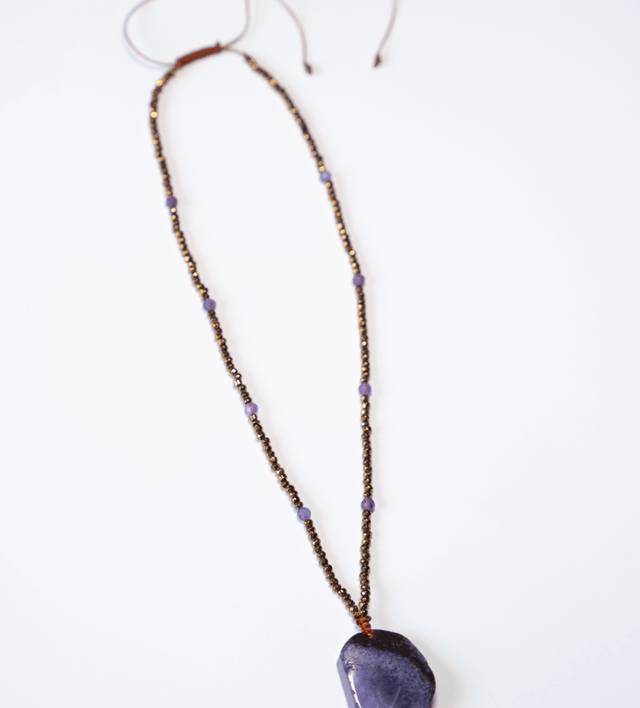 Collier Tamo agate Purple