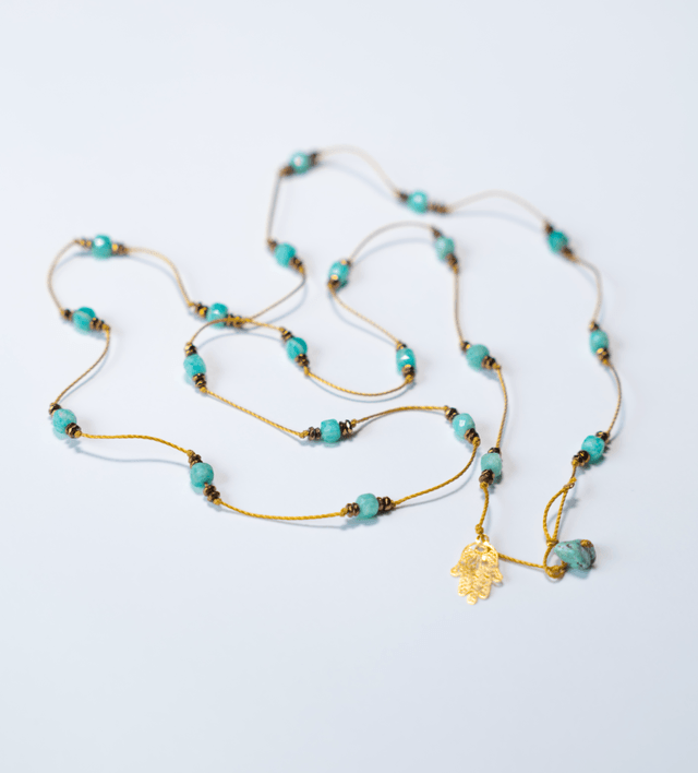 Sautoir  ASMA Amazonite