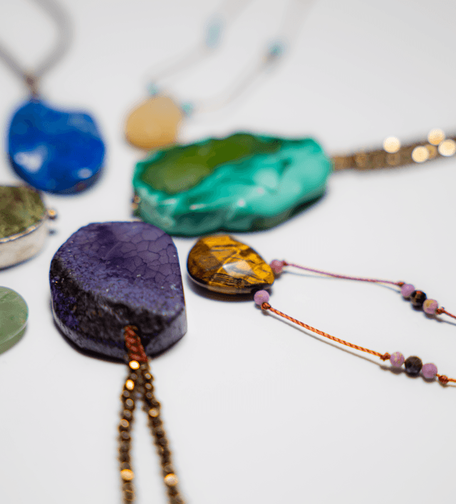 Collier Tamo agate Purple
