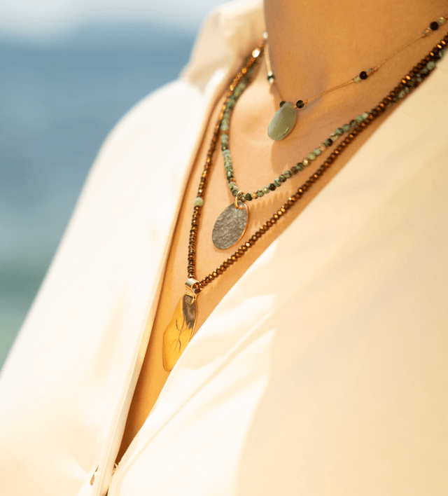 Collier SAKAR  Green aventurine