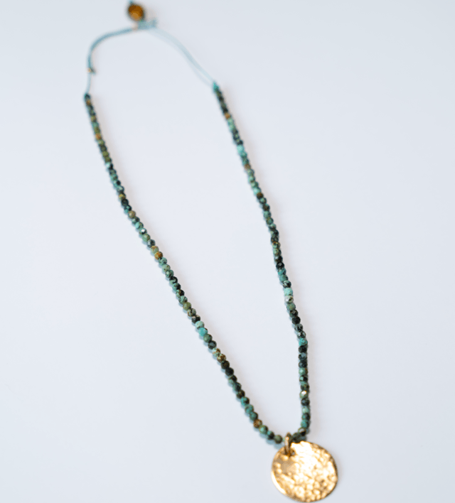 Collier Tamo Lune et Turquoise Africaine