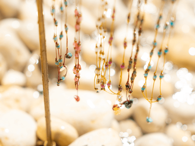 Sautoir ASMA Apatite bleue