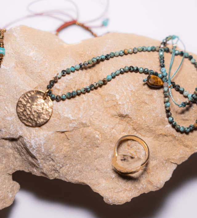 Collier Tamo Lune et Turquoise Africaine
