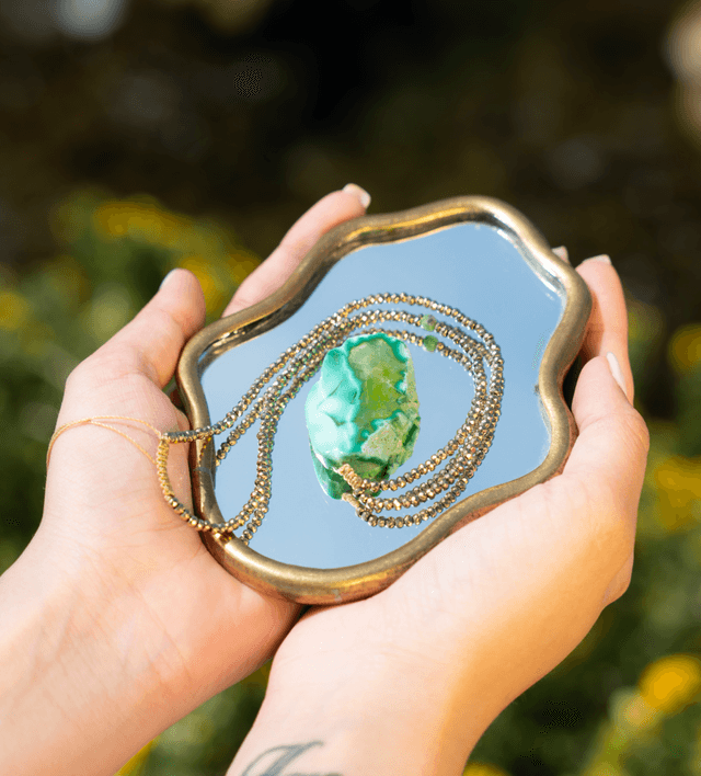 Collier Agate verte