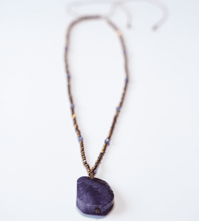 Collier Tamo agate Purple